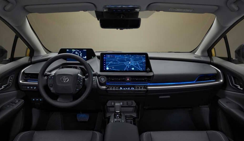 Het dashboard van de Toyota Prius 2023