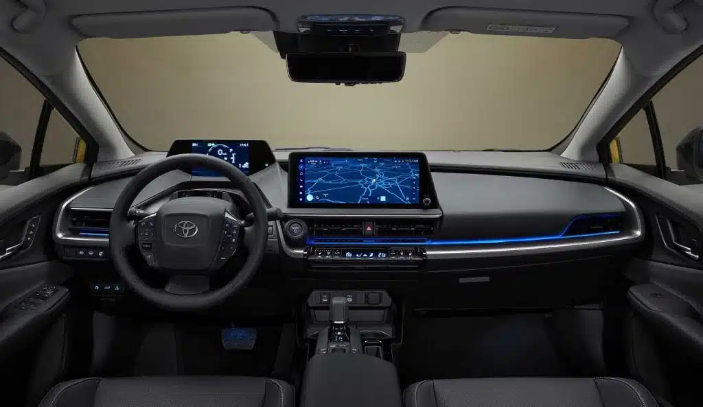 Het dashboard van de Toyota Prius 2023